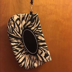 The Limited zebra stripe clutch